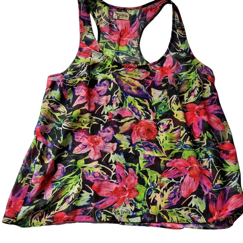 Show Me Your MuMu Floral Tank Size L